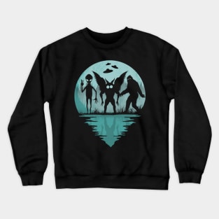 Bigfoot Mothman And Alien Crewneck Sweatshirt